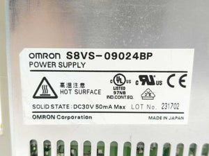 OMRON S8VS-09024BP Power Supply, DC30V, 50mA