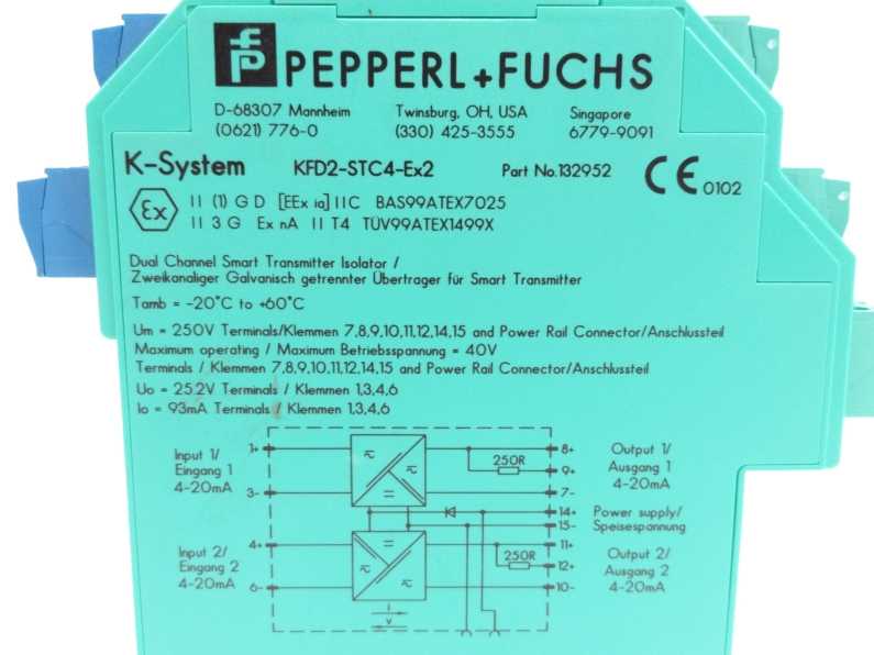 Pepperl+Fuchs KFD2-STC4-Ex2 SMART Transmitter Power Supply, 24 V DC