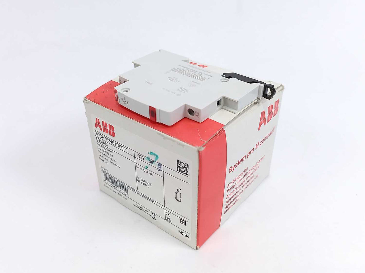 ABB 2CCA703401R0001 E219-C Indicator Light, Red, Batch of 9 pcs.