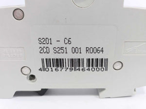 ABB 2CDS251001R0064 S201-C6 Miniature Circuit Breaker, Batch of 10 pcs.