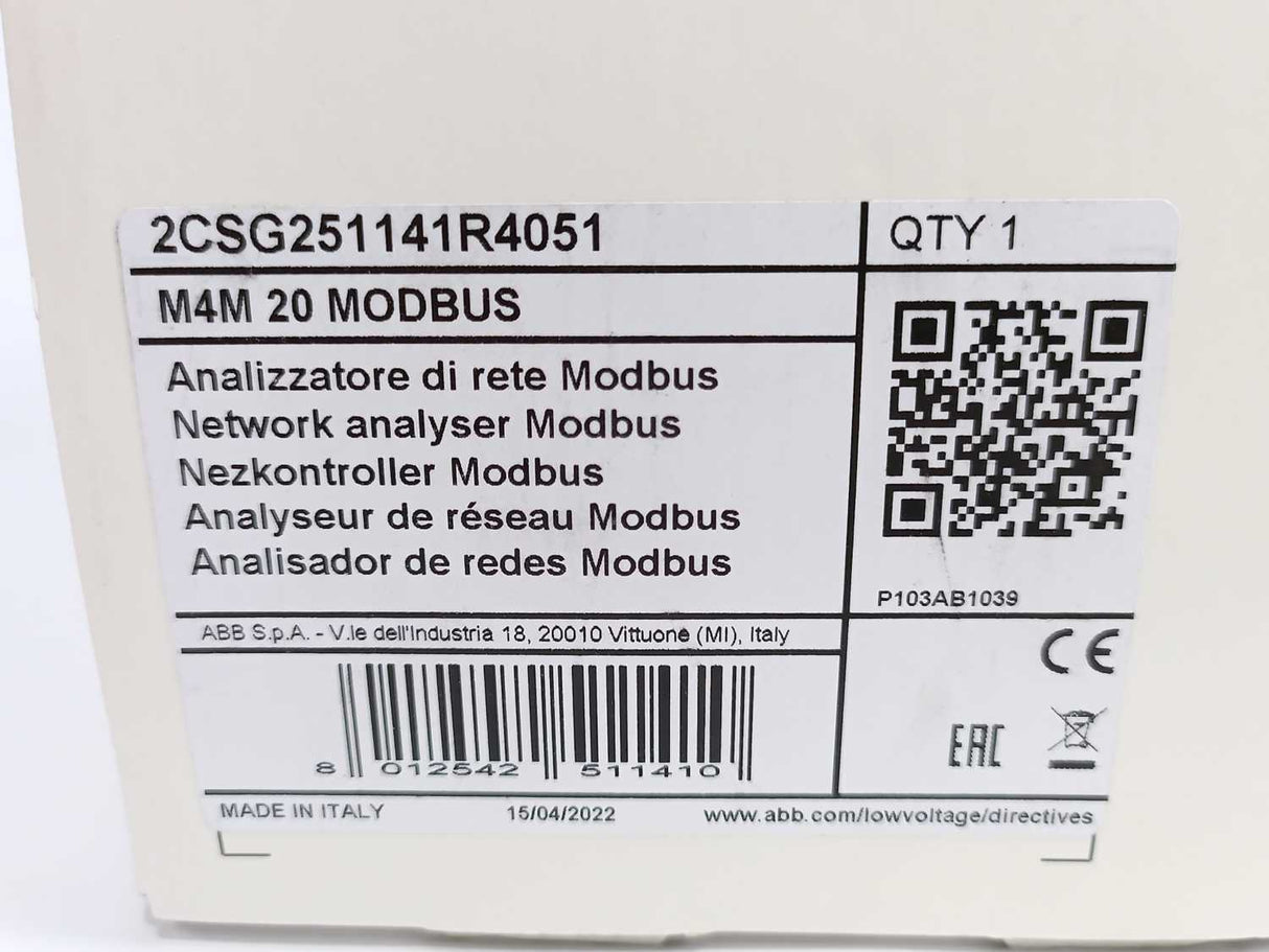 ABB 2CSG251141R4051 M4M 20 MODBUS Network Analyzer