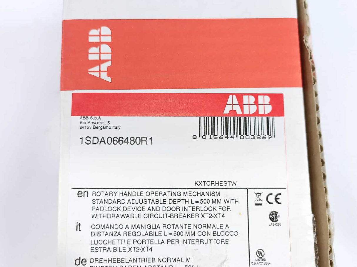 ABB 1SDA066480R1 RHE XT2-XT4 W Extended Rotary Handle