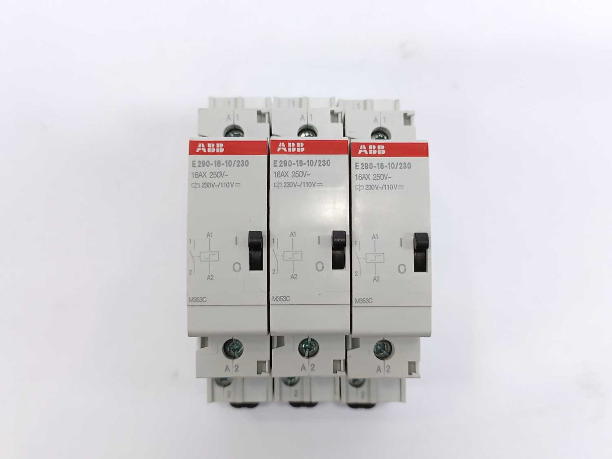 ABB 2TAZ312000R2011 E290-16-10/230 Electromechanical Latching Relay, Batch of 3