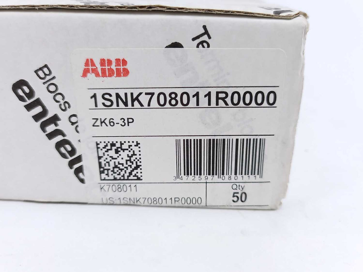 ABB 1SNK708011R0000 ZK6-3P Modular Terminal Blocks