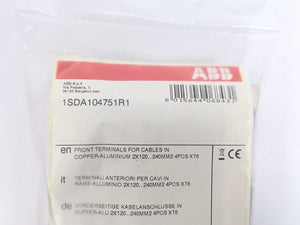 ABB 1SDA104751R1 KIT FC CuAl 2x240M Front Terminals for Cables, Set of 4
