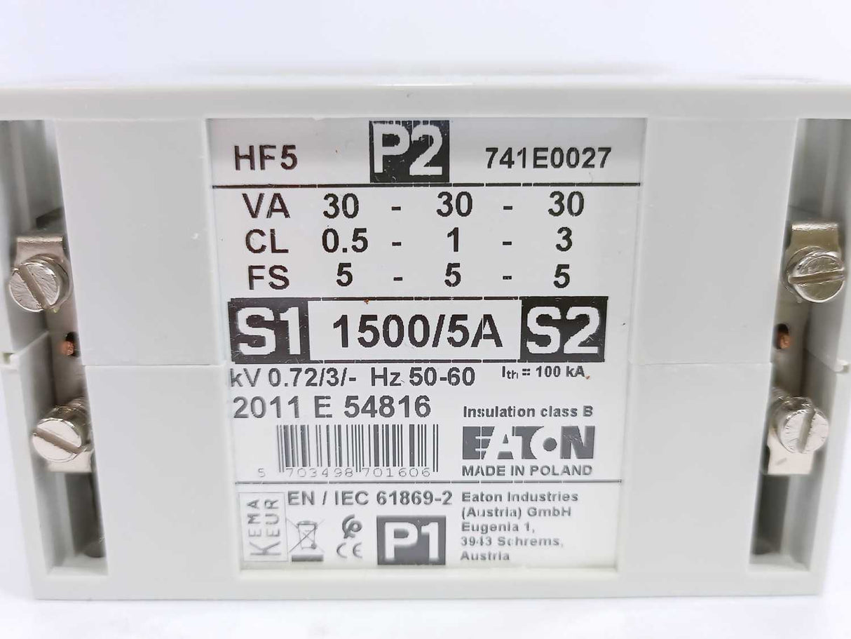 Eaton 741E0027 HF5-1500/5A Current Transformer