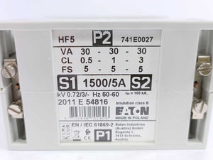 Eaton 741E0027 HF5-1500/5A Current Transformer