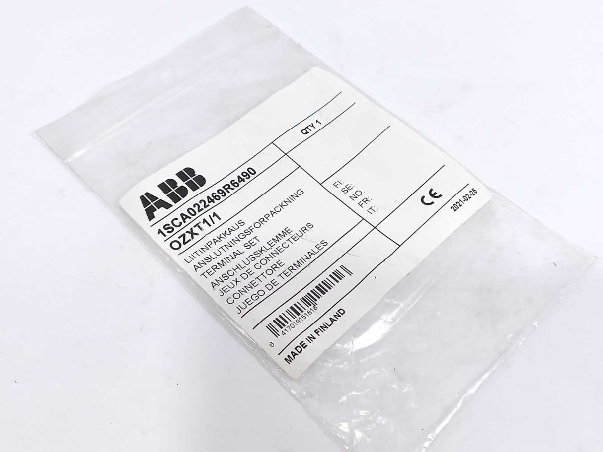 ABB 1SCA022469R6490 OZXT1/1 Terminal Clamp