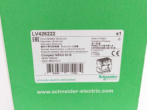 Schneider Electric LV426222 Compact NSXm 63 B Circuit Breaker 25kA 380/415V