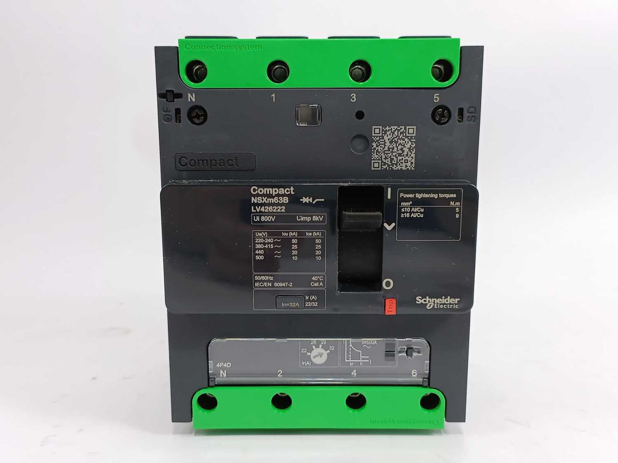 Schneider Electric LV426222 Compact NSXm 63 B Circuit Breaker 25kA 380/415V
