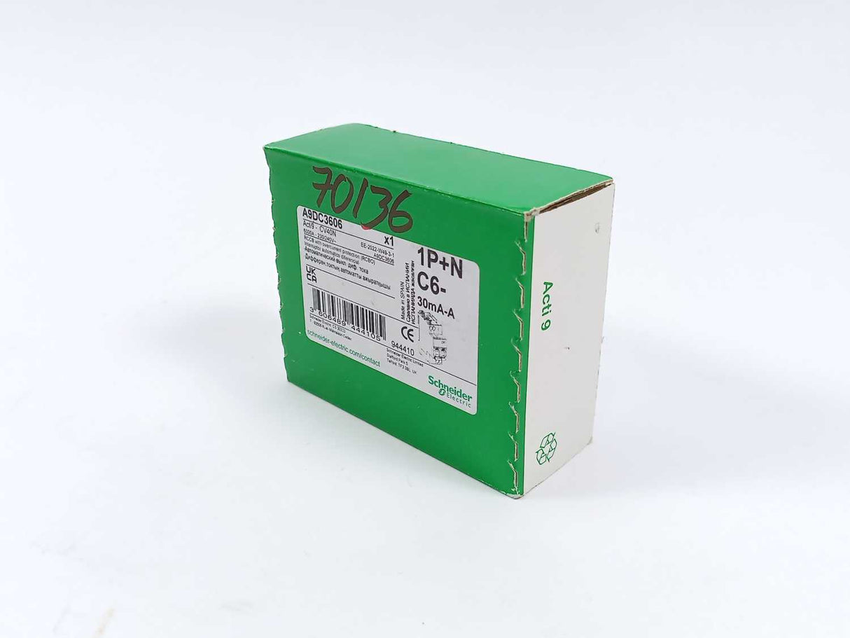 Schneider Electric A9DC3606 Acti9 Residual Current Breaker 1P+N