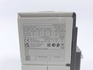 ABB 1SDA067440R1 XT1S 160 TMD 63-630 4p F F Circuit Breaker