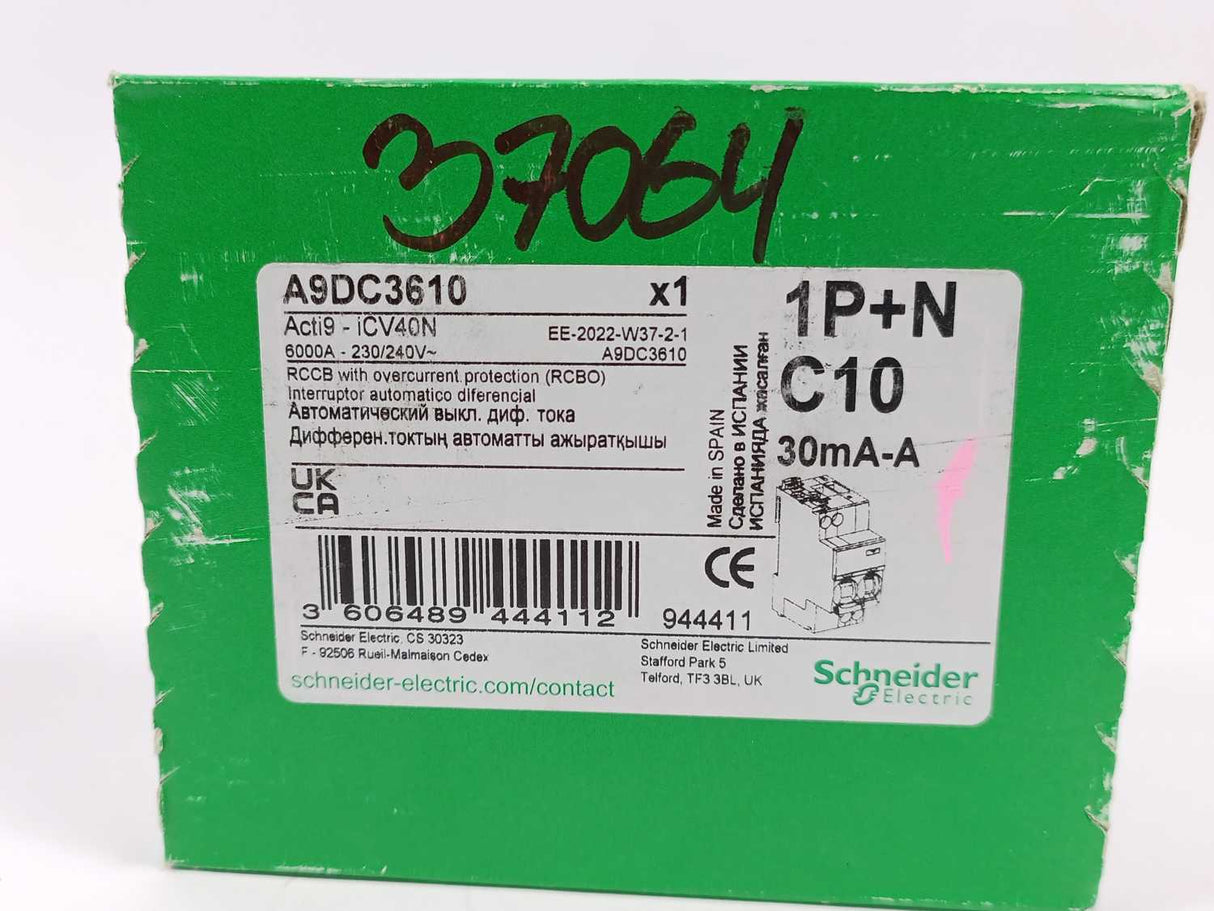 Schneider Electric A9DC3610 Acti9 iCV40N Combi Switch 1P+N, C10
