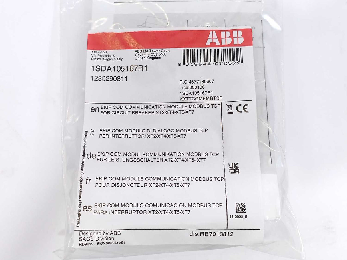 ABB 1SDA105167R1 EKIP COM Modbus TCP,