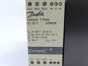 Danfoss 037N0028 CI-tronic ECI 20-3 Used, 24-480V 20A
