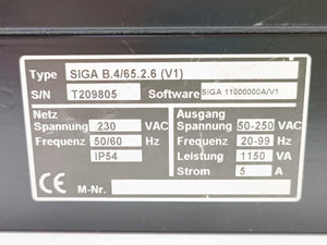 Siga B.4/65.2.6 Inverter, Software Siga 11000000A/V1, 230VAC, 50/60Hz, 5A