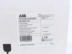 ABB 1SCA022753R3800 Switch fuse OS400D12P