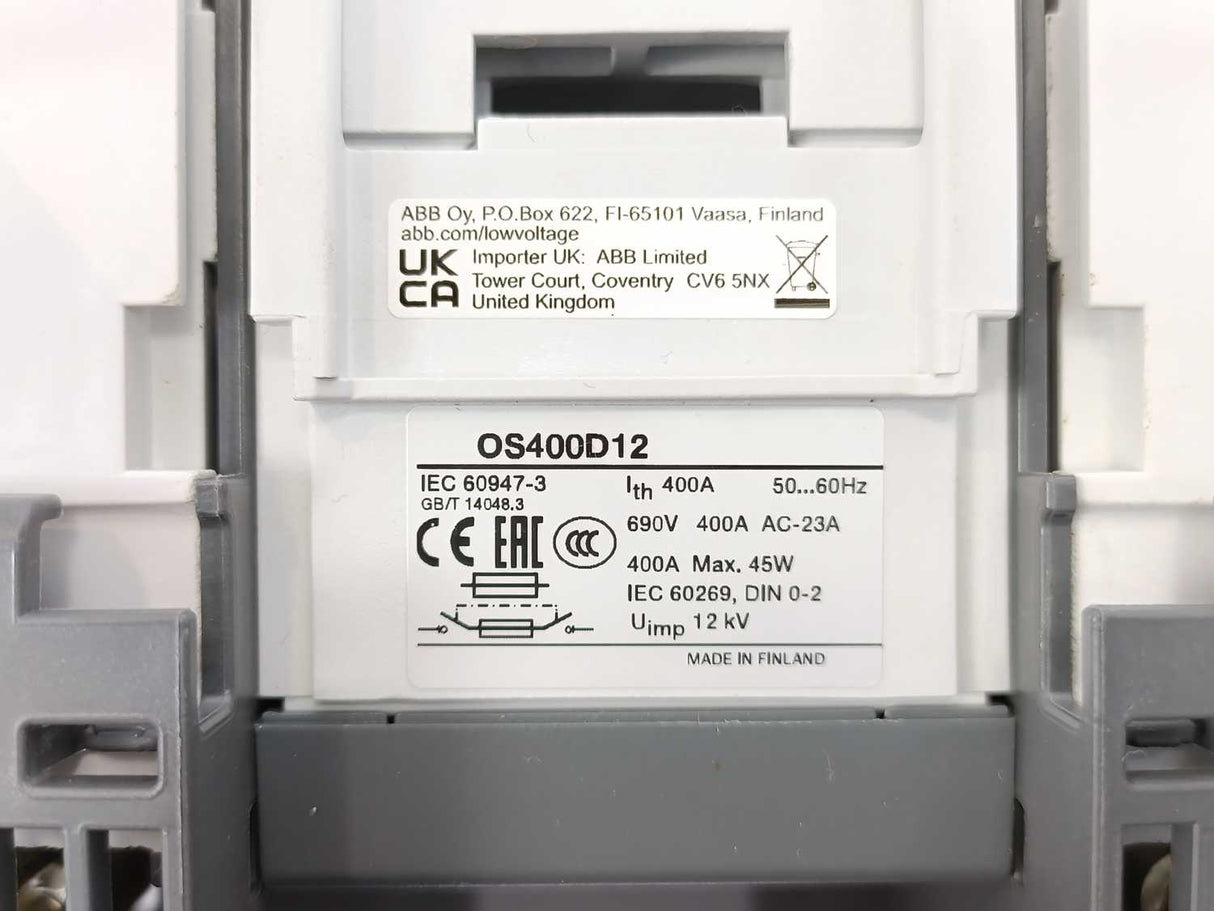 ABB 1SCA022753R3800 Switch fuse OS400D12P