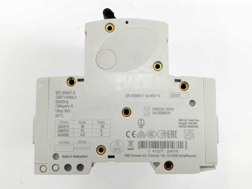 ABB 2CCS894001R0504 S804N-C50 High Performance MCB