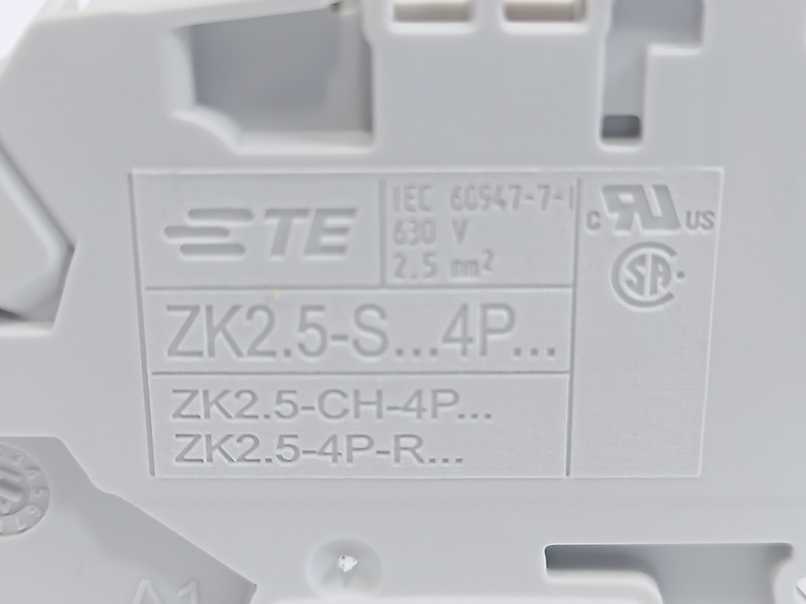 TE Connectivity 1SNK705312R0000 Terminal Block With 1 Test Socket ZK2.5-S-4P