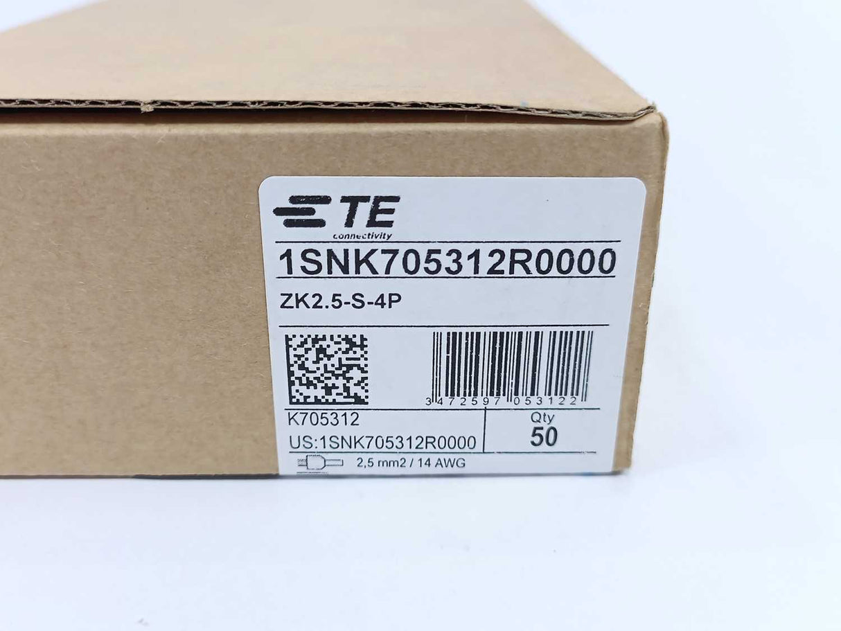 TE Connectivity 1SNK705312R0000 Terminal Block With 1 Test Socket ZK2.5-S-4P