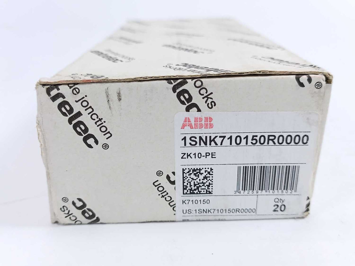 ABB 1SNK710150R0000 E PI-Spring Clamp Terminal Block ZK10-PE 20 Pcs.