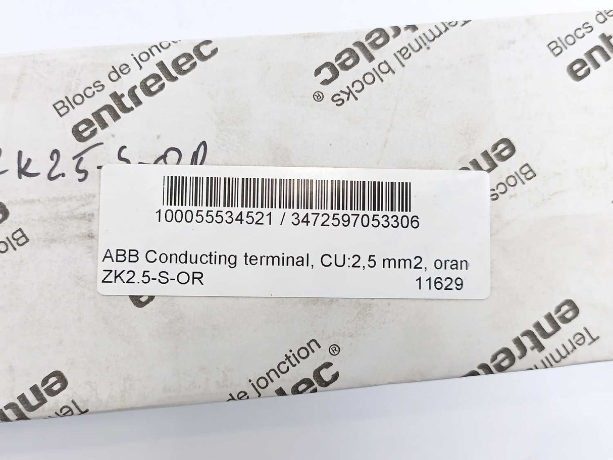 ABB 1SNK705330R0000 ZK2.5-S PI-Spring Terminal Blocks 50 Pcs.