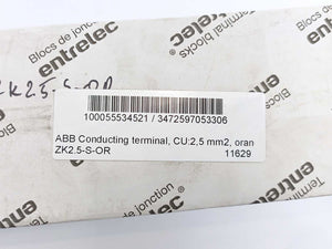 ABB 1SNK705330R0000 ZK2.5-S PI-Spring Terminal Blocks 50 Pcs.