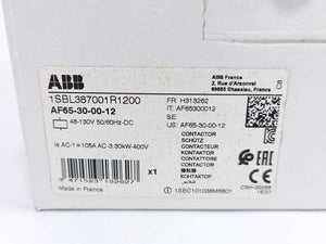 ABB 1SBL387001R1200 AF65-30-00-12 48-130V50/60HZ-DC Contactor