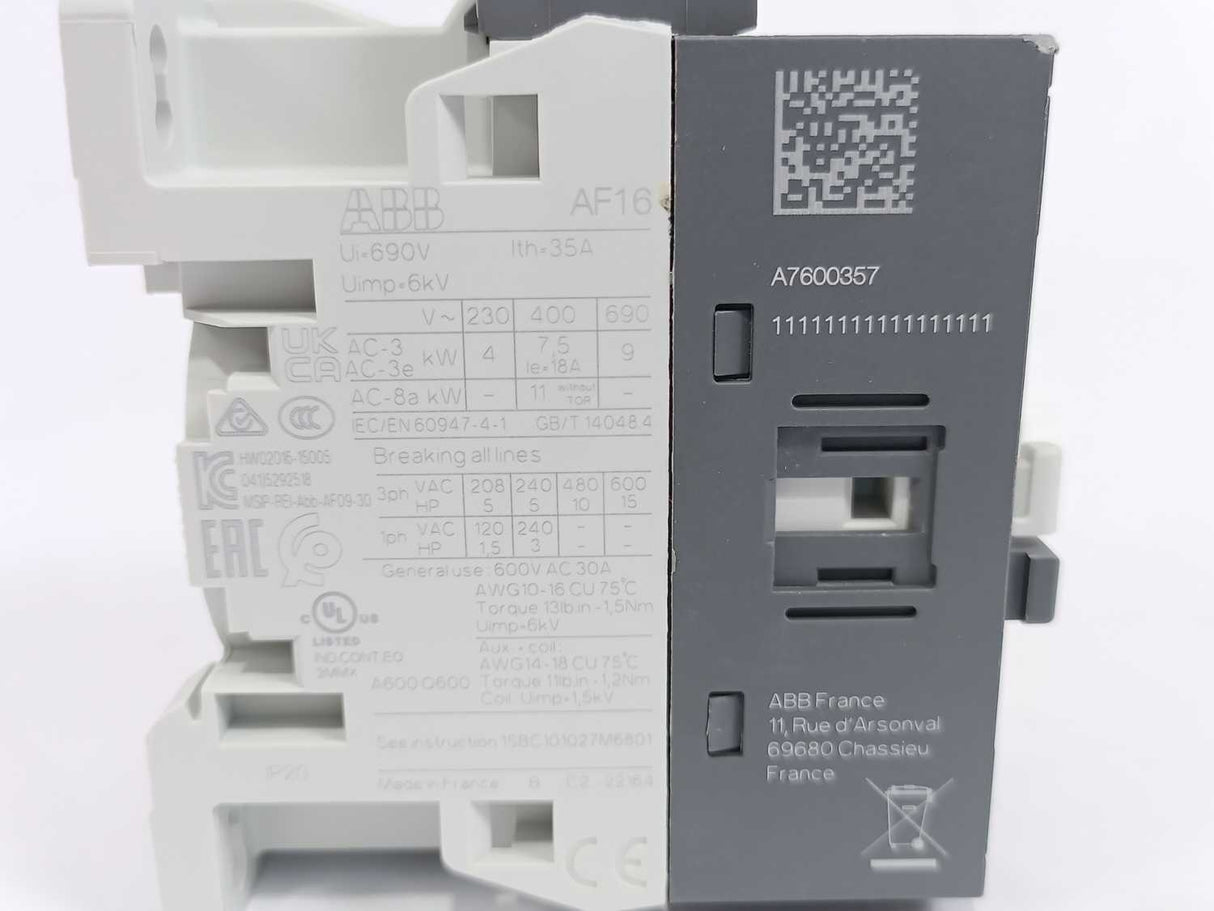 ABB 1SBL177001R1310 AF16-30-10-13 Contactor 100-250V 50/60Hz-DC