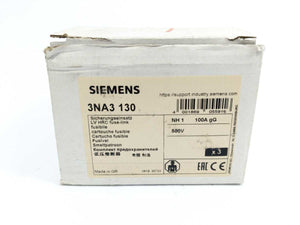 Siemens 3NA3 130 LV HRC Fuse-Link, Batch of 3 pcs.