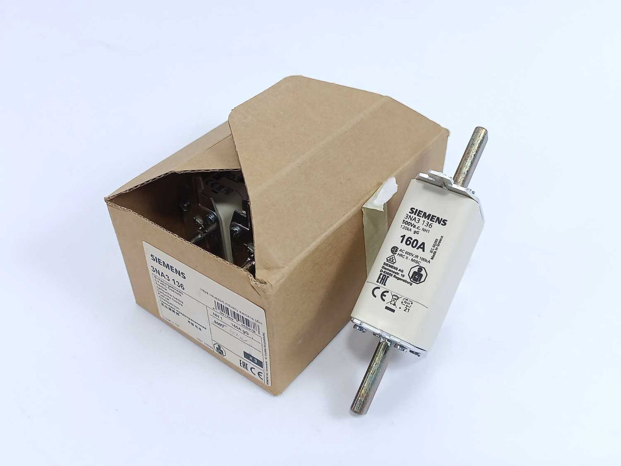 Siemens 3NA3 136 LV HRC Fuse-Link, Batch of 3 pcs
