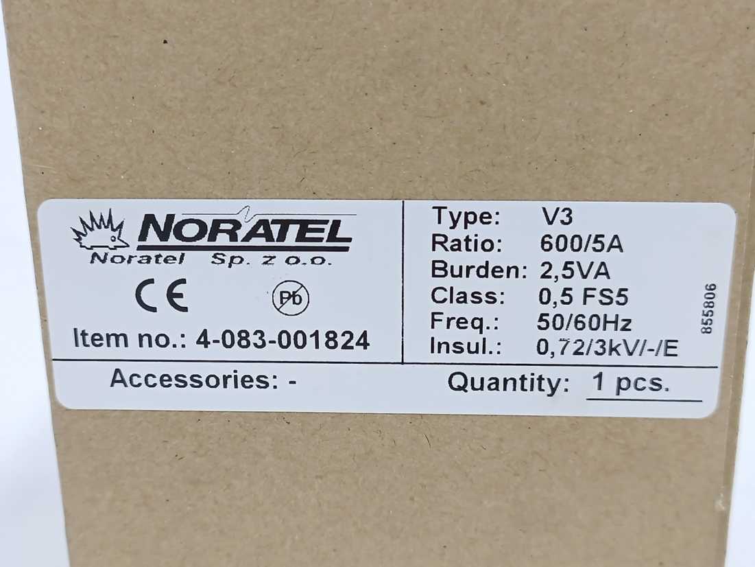 Noratel 4-083-001824 V3 Current Transformer 600/5A
