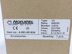 Noratel 4-083-001824 V3 Current Transformer 600/5A