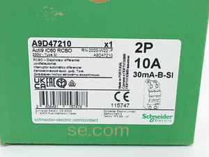 Schneider Electric A9D47210 Residual Current Breaker w/ Overcurrent Protection