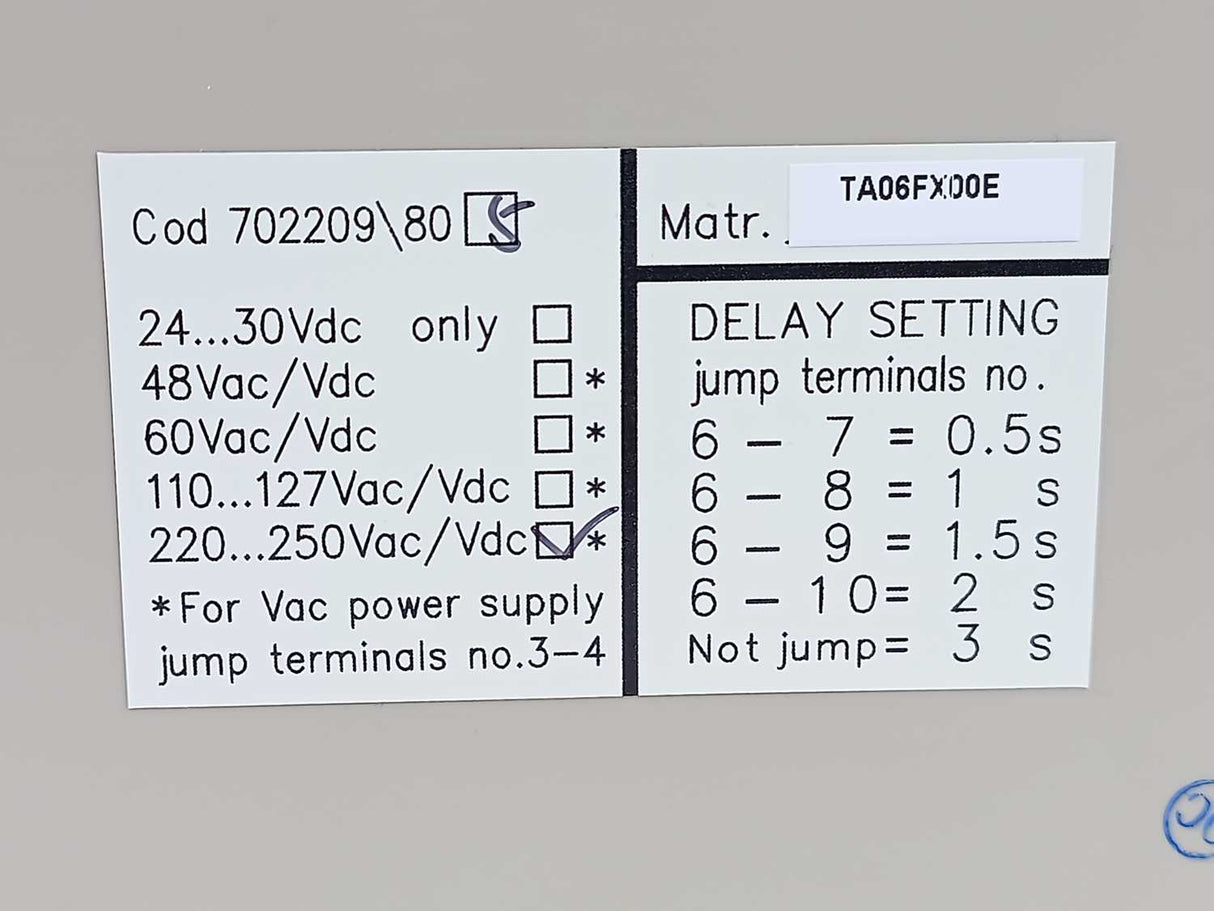 ABB 1SDA038320R1 SACE YU Delay Electronic Time Delay