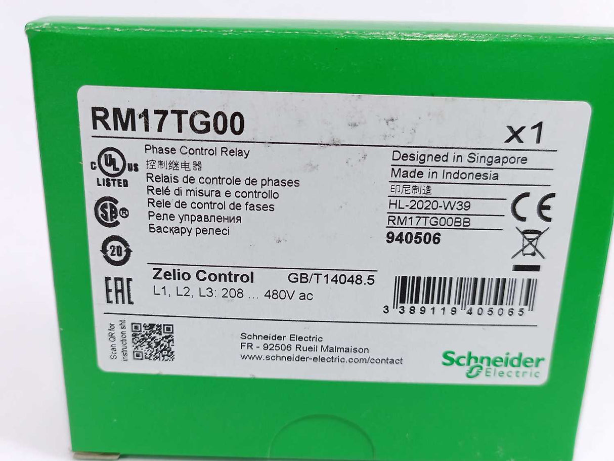 Schneider Electric RM17TG00 940506 Phase Control Relay