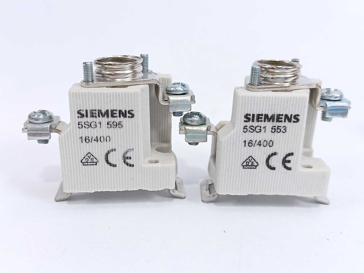 Siemens 5SG1 595 553 Single-Pole NEOZED Fuse Base. Batch of 6 pcs.