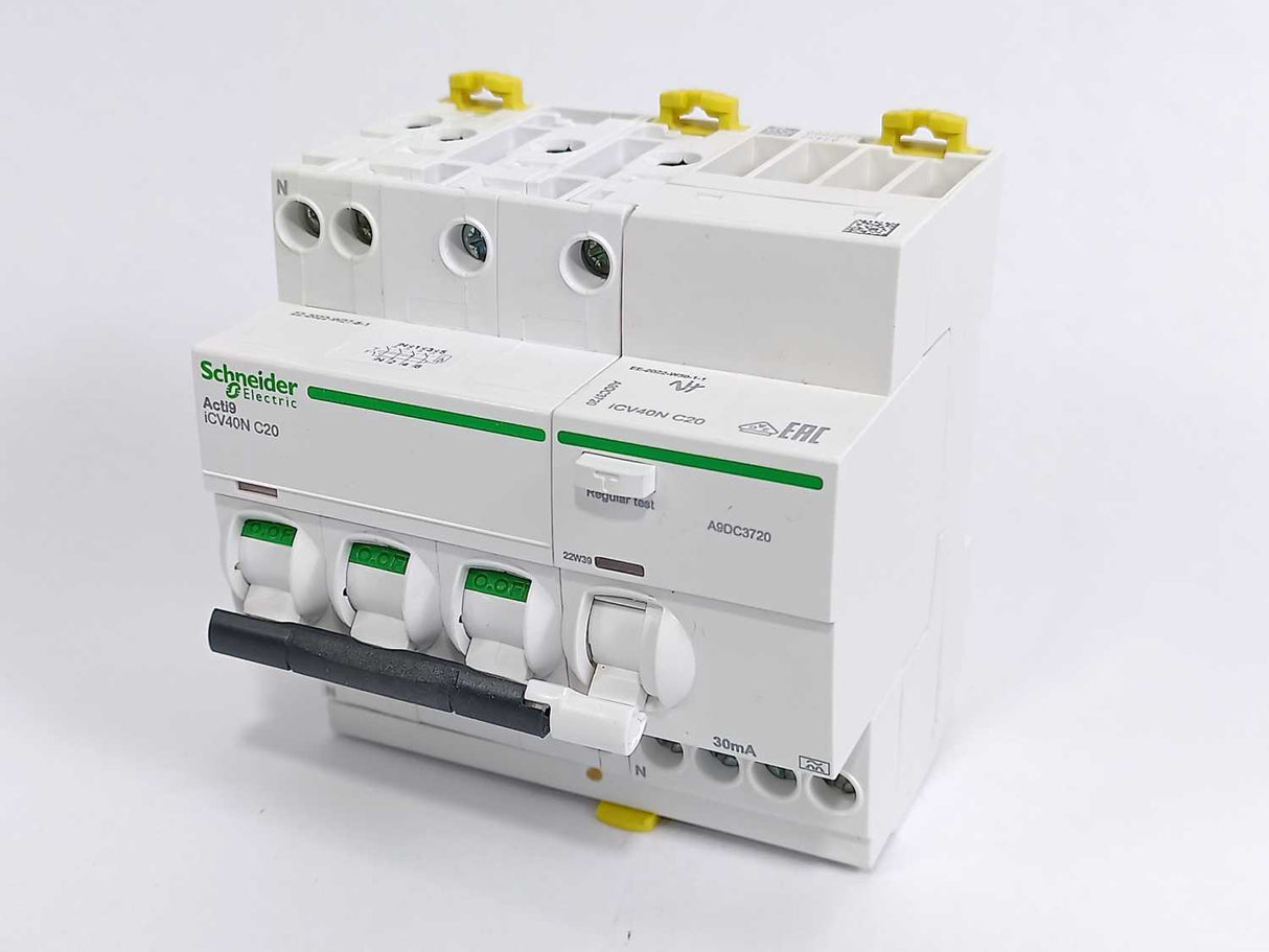 Schneider Electric A9DC3720 Residual Current Breaker w/ Overcurrent Protection
