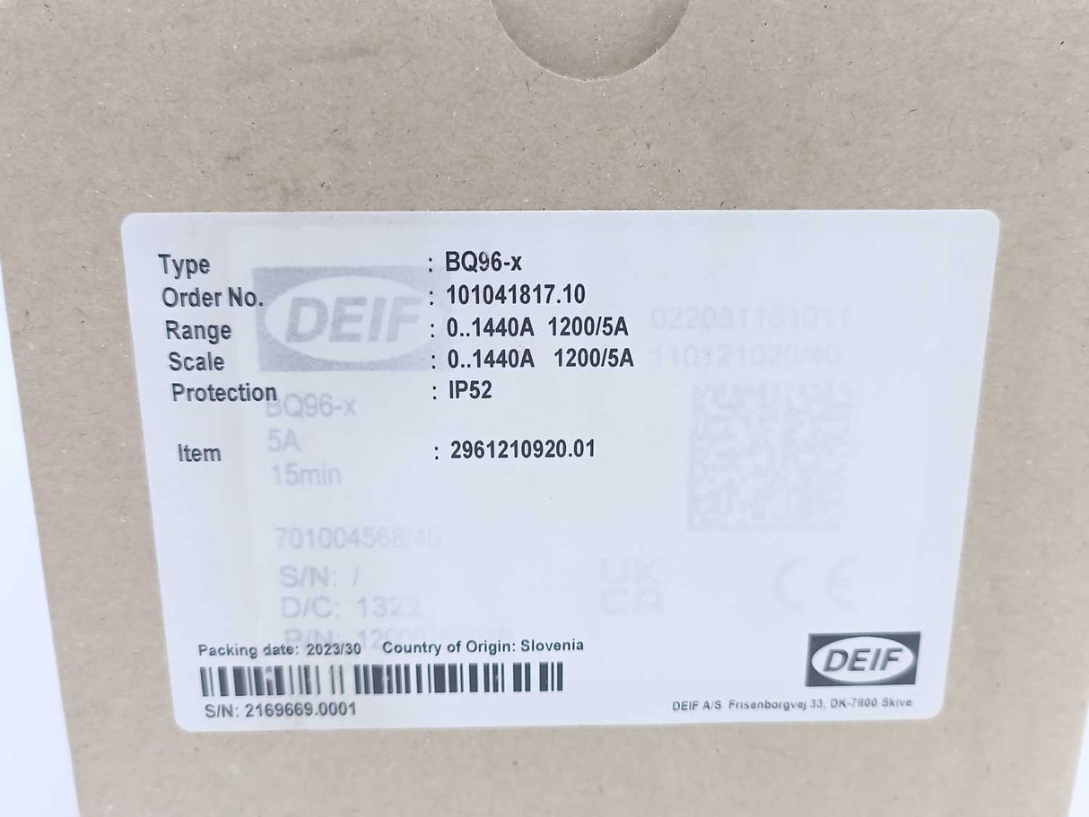 Deif BQ96-x Ampermeter 0-1440A