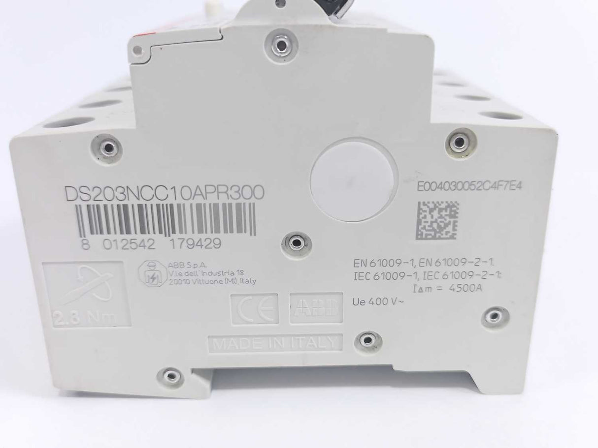 ABB 2CSR256440R3104 DS203NC C10 APR300 Residual Current Circuit Breaker RCBO