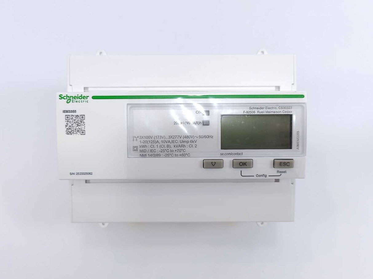 Schneider Electric A9MEM3355 iEM3355 energy meter - 125 A - Modbus