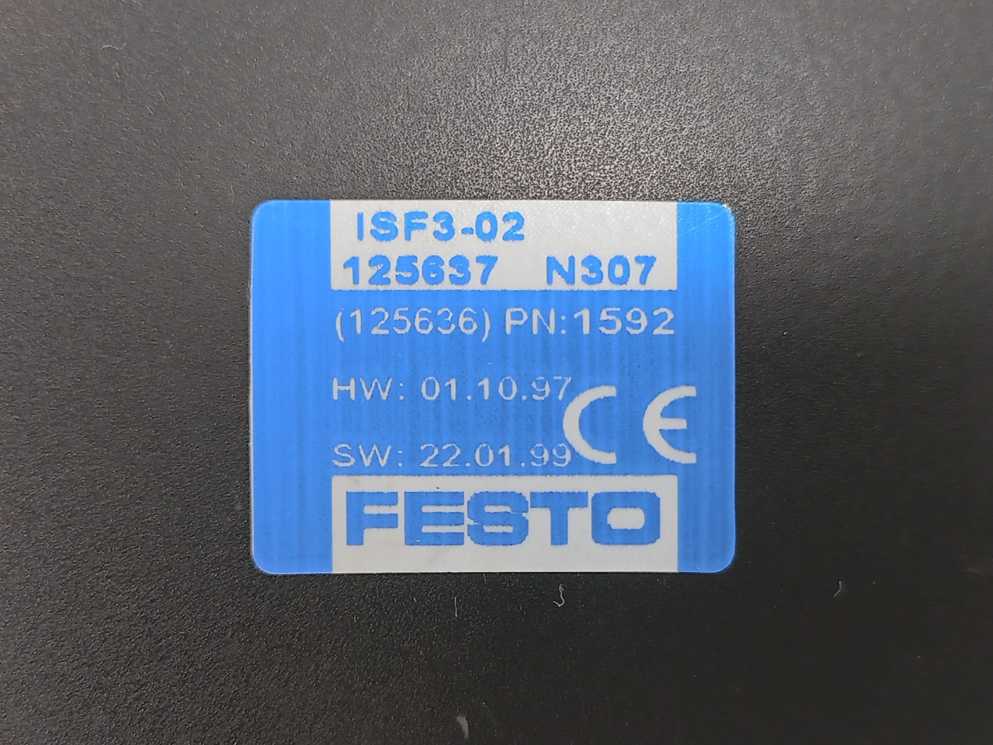 Festo 125637 125636 ISF3-02 Control Block PN: 1592