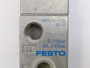 Festo 114900 MVH-5-1/8-B-VI Solenoid Valve w/ 13464