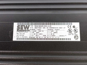 SEW-EURODRIVE  08277303 MDX61B0005-5A3-4-00 Movidrive Inverter w/ 8245630