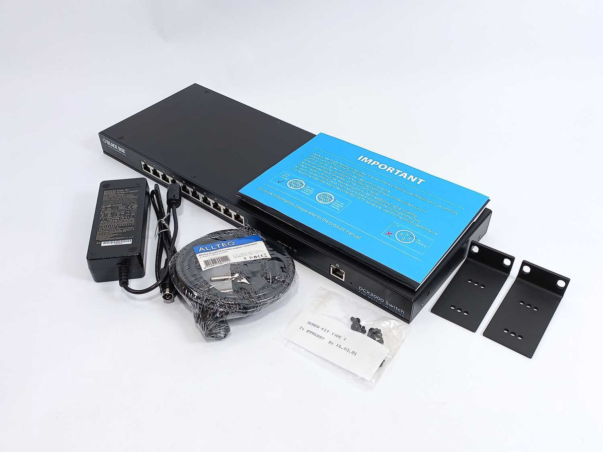 Black Box DCX3000 CX Digital 30-Port Matrix Switch w/ 12V 5A Power Supply