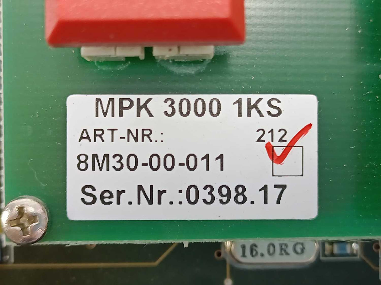 KOLLMORGEN MPK 3000 1KS 8M30-00-011 Elevator Controller