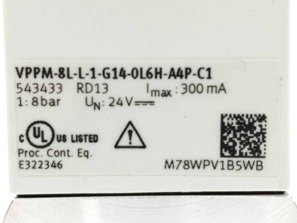 Festo 543433 VPPM-8L-L-1-G14-0L6H-A4P-C1 Proportional Pressure Regulator
