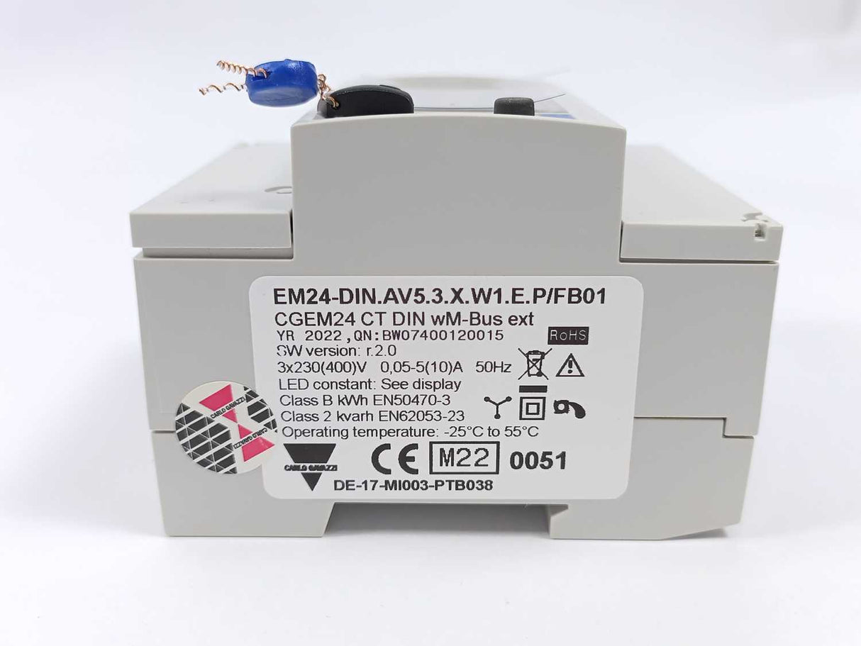 Carlo Gavazzi EM24-DIN-AV5.3.X.W1.E.P/FB01 3-Phase MID Energy Analyzer 3x230V