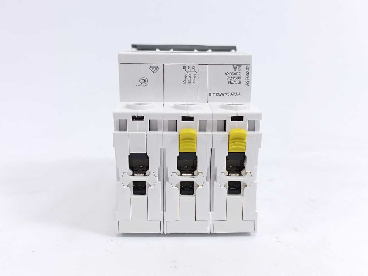 Schneider Electric A9F05302 Circuit Breaker iC60N-D2, 2A, 3-pole